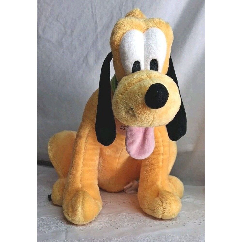 Disney Store Pluto Plush Dog Stuffed Animal 13" Soft Toy Doll Mickey’s Puppy